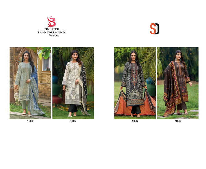 Bin Saeed Lawn Collection Vol 6 Nx By Shraddha Printed Cotton Pakistani Suits Wholesale Online